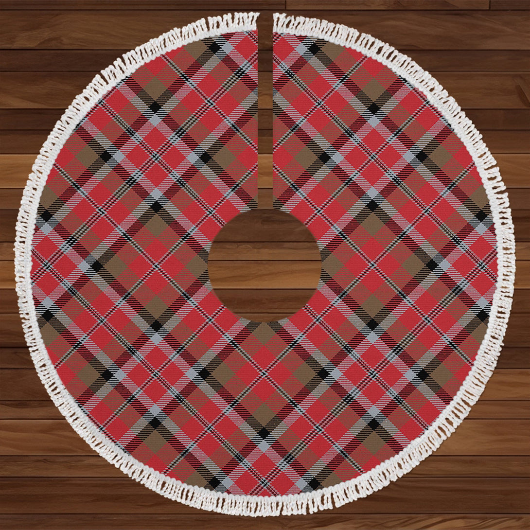 Graham Red Weathered Tartan Christmas Tree Skirt