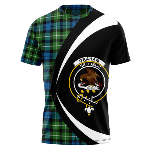 Graham of Montrose Ancient Clan Badge Tartan T-Shirt Circle Style Personalized