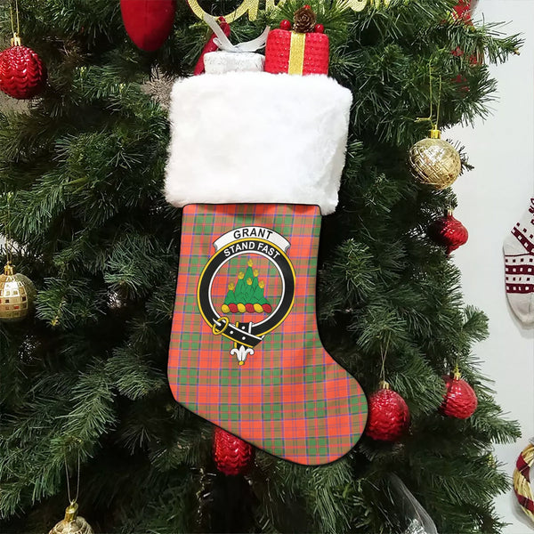 Grant Ancient Clan Badge Tartan Christmas Stocking