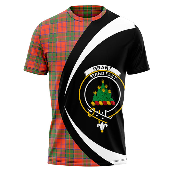 Grant Ancient Clan Badge Tartan T-Shirt Circle Style Personalized