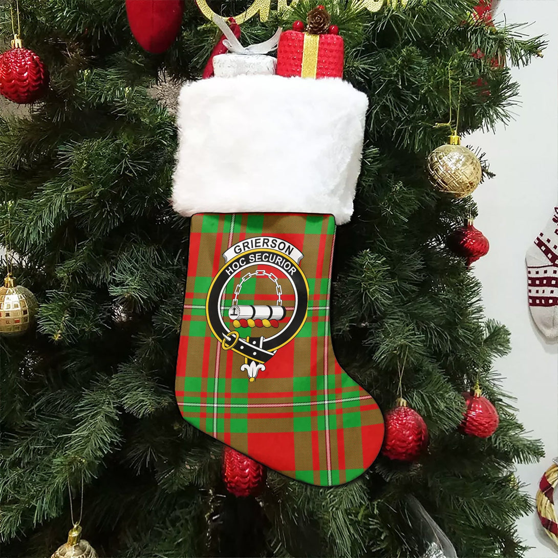 Grierson Clan Badge Tartan Christmas Stocking