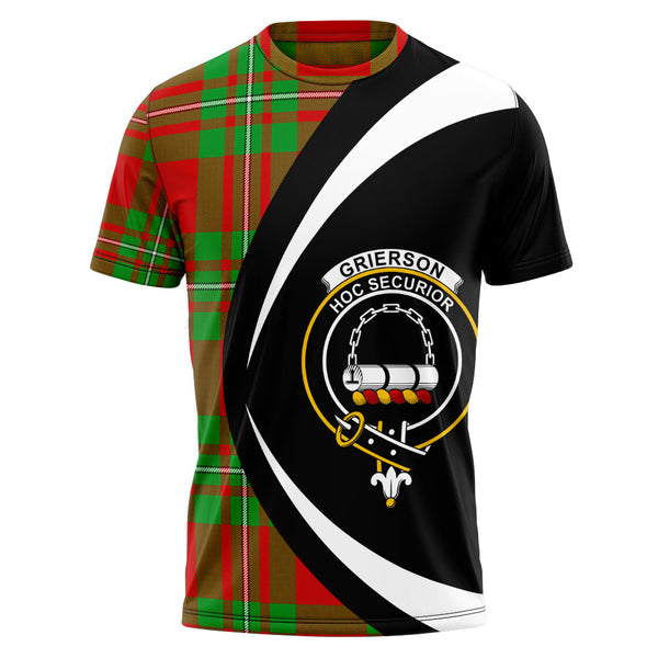 Grierson Clan Badge Tartan T-Shirt Circle Style Personalized