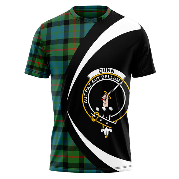 Gunn Ancient Clan Badge Tartan T-Shirt Circle Style Personalized