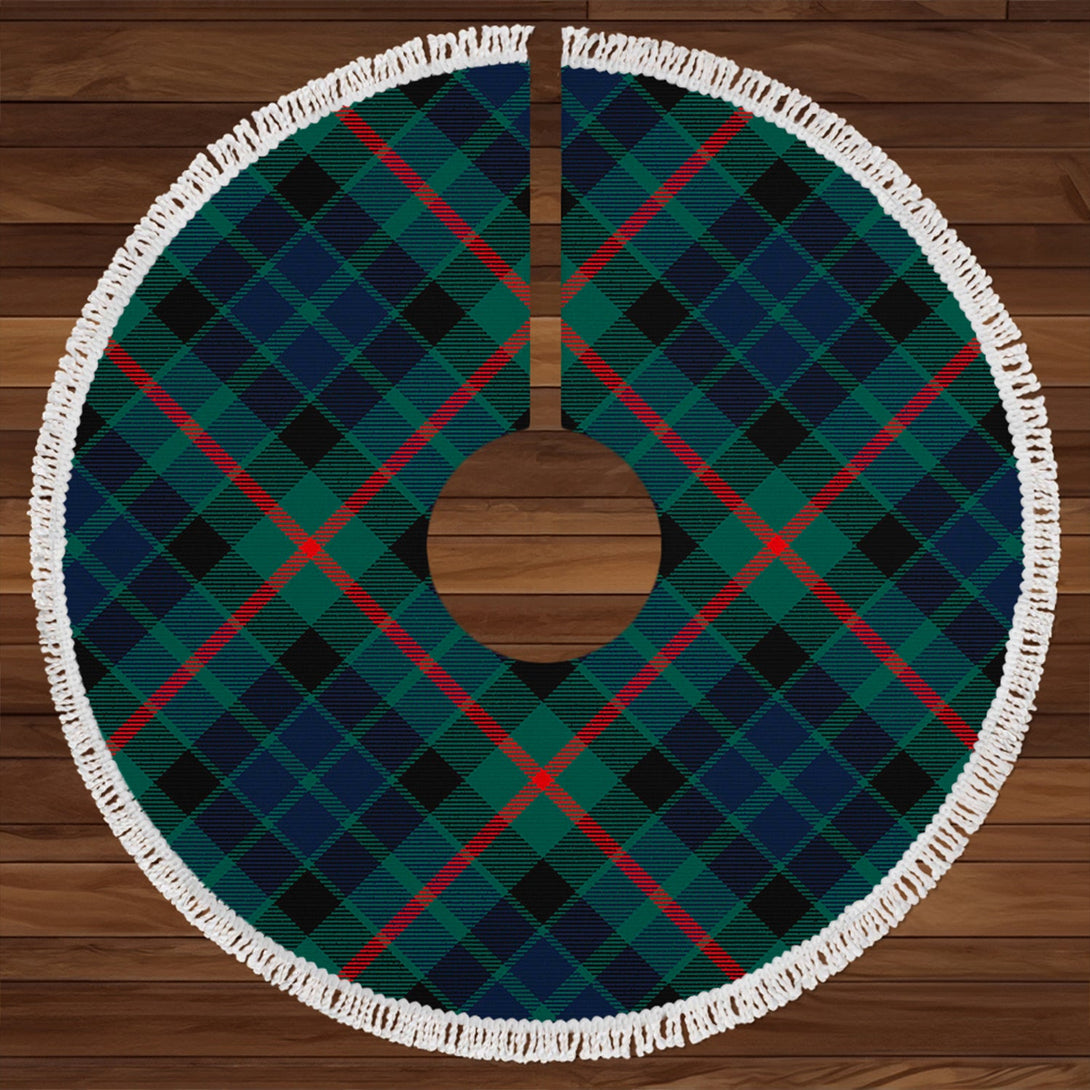 Gunn Modern Clan Badge Tartan Christmas Tree Skirt