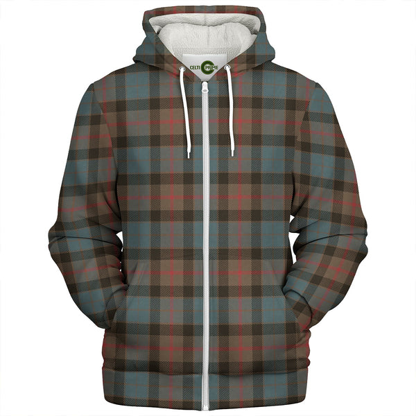 Gunn Weathered Clan Badge Tartan Sherpa Hoodie