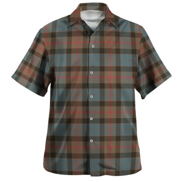 Gunn Weathered Clan Badge Tartan Hawaiian Shirt