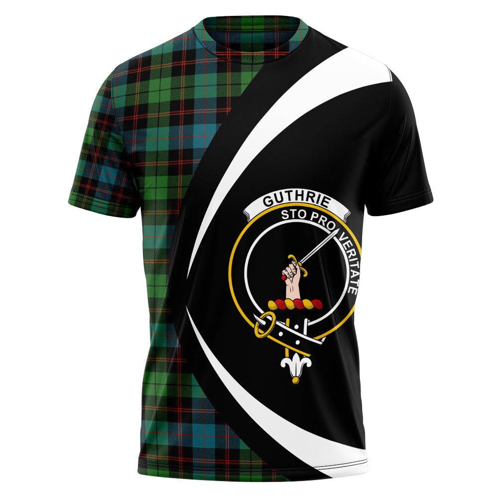 Guthrie Ancient Clan Badge Tartan T-Shirt Circle Style Personalized