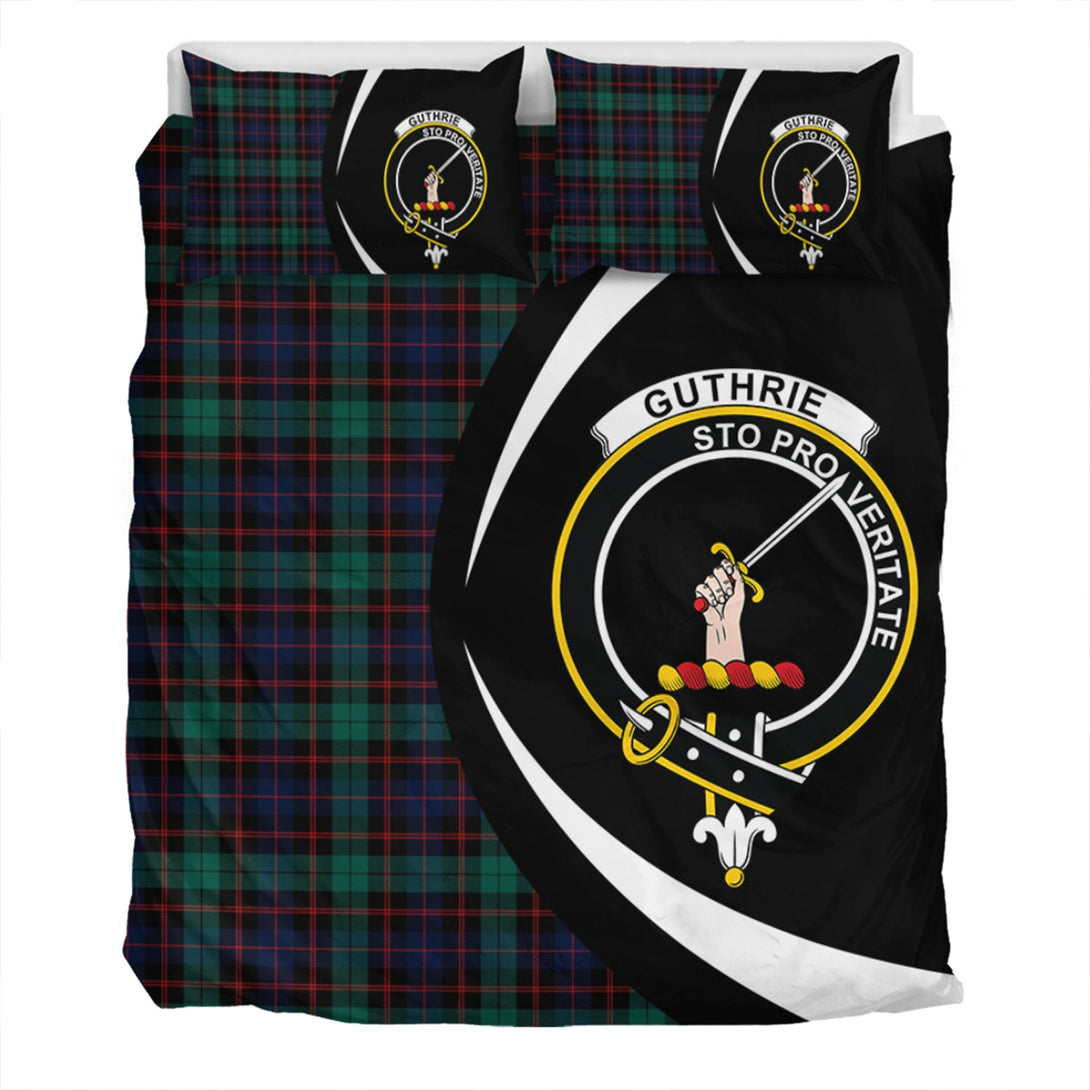 Guthrie Modern Clan Badge Tartan Bedding Set Circle Style