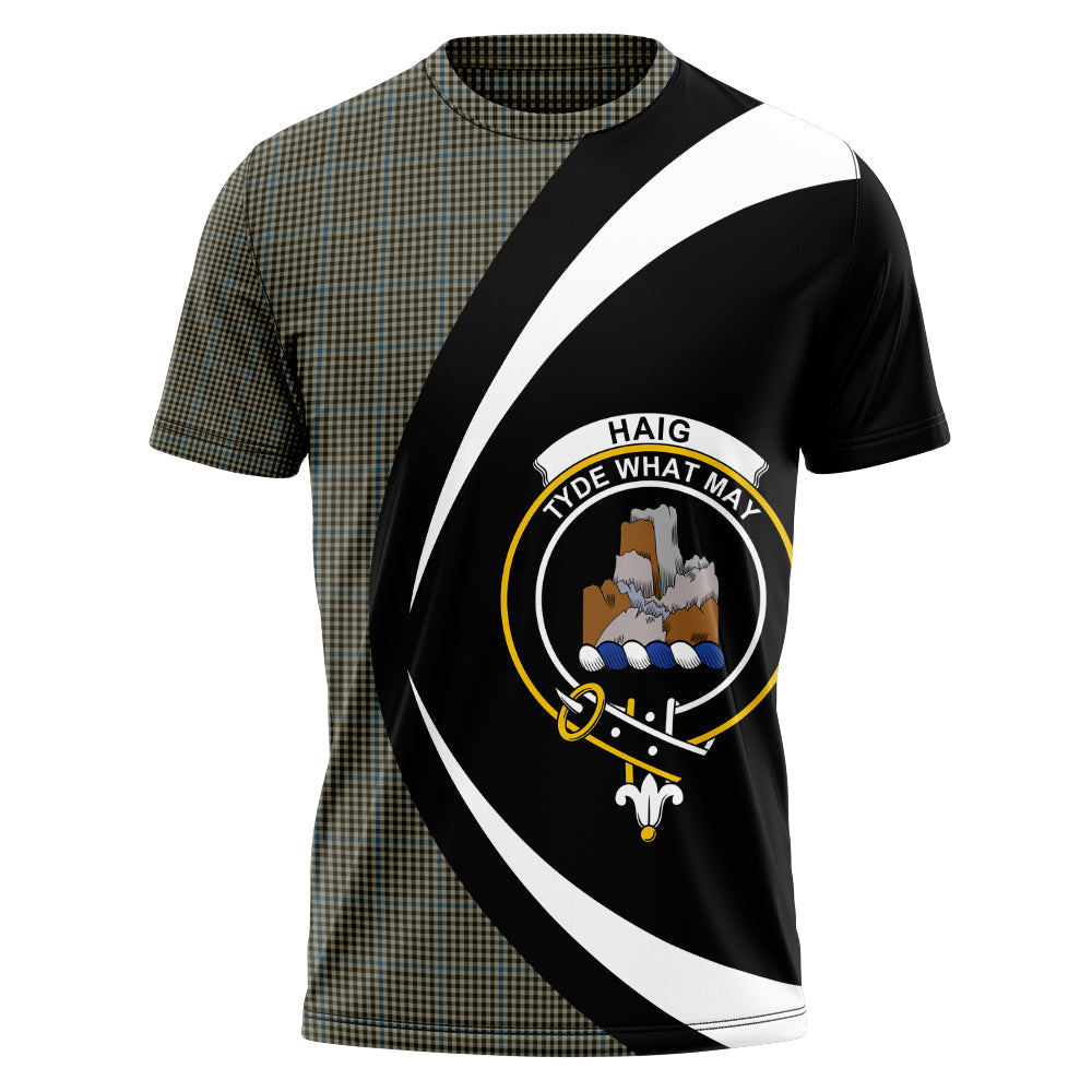 Haig Check Clan Badge Tartan T-Shirt Circle Style Personalized