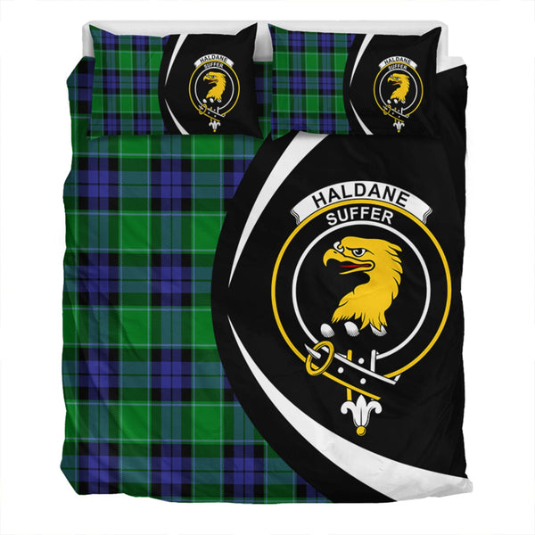 Haldane Clan Badge Tartan Bedding Set Circle Style