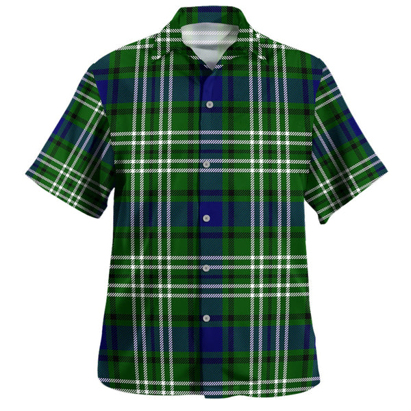 Haliburton Clan Badge Tartan Hawaiian Shirt