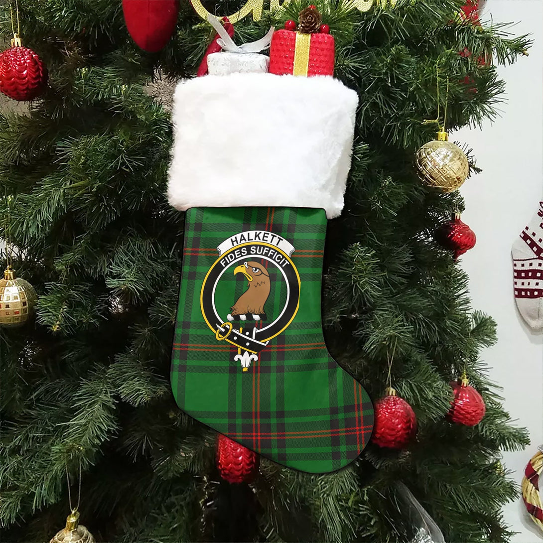 Halkett Clan Badge Tartan Christmas Stocking