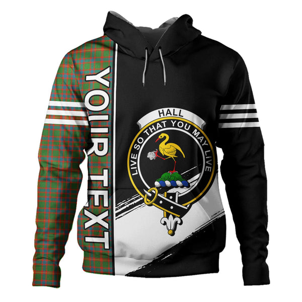 Hall Ancient Clan Badge Tartan Hoodie Quarter Style Personalized