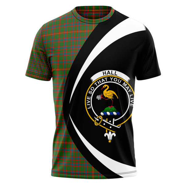 Hall Ancient Clan Badge Tartan T-Shirt Circle Style Personalized