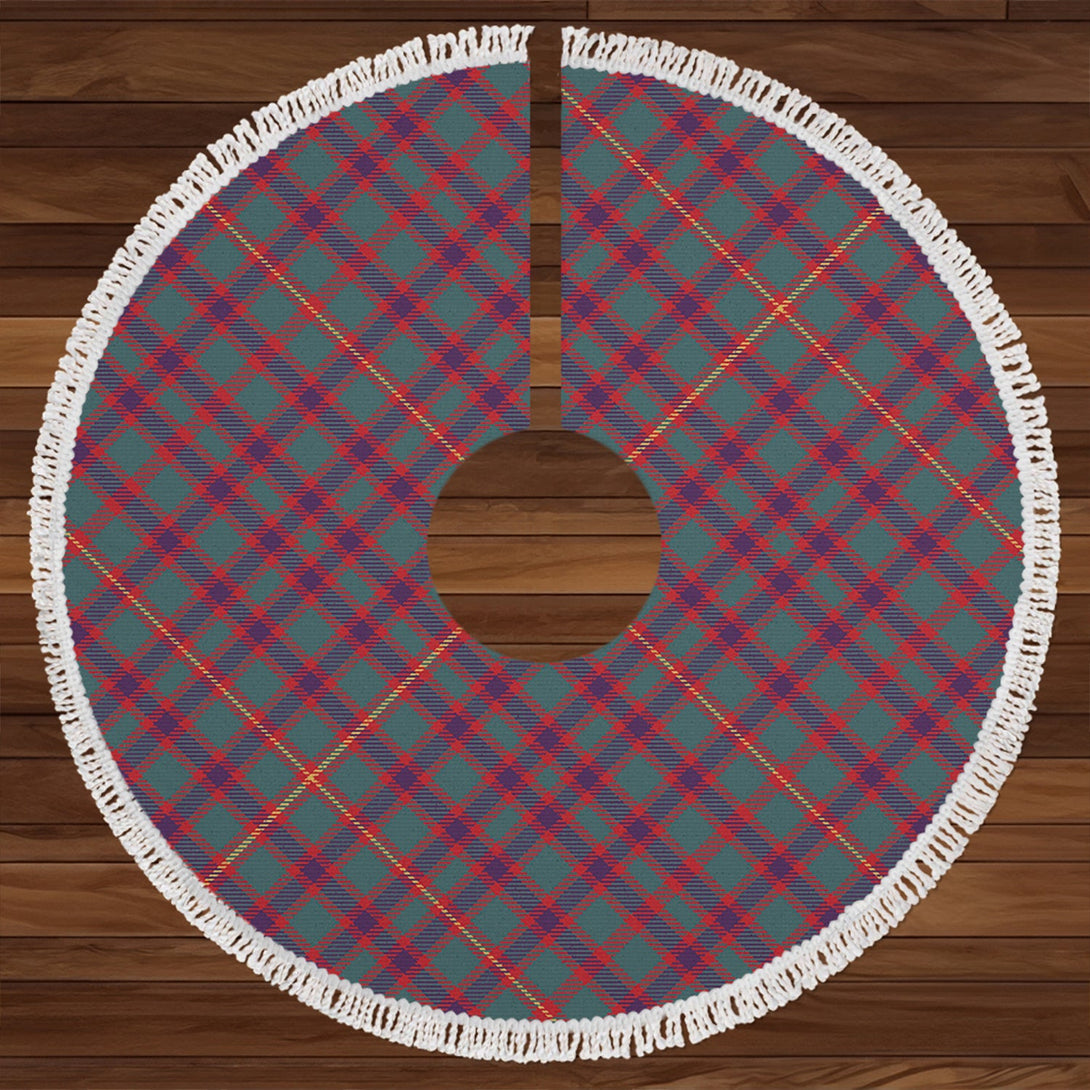 Hall Weathered Clan Badge Tartan Christmas Tree Skirt