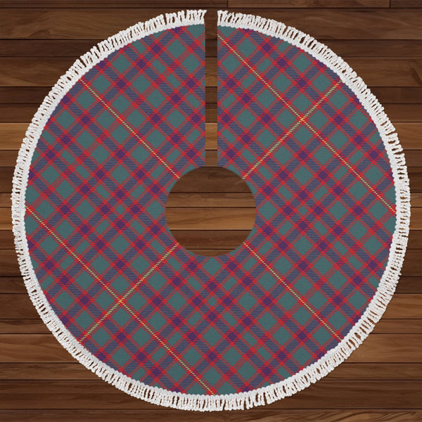 Hall Weathered Clan Badge Tartan Christmas Tree Skirt