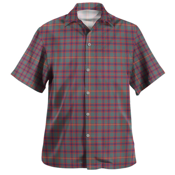 Hall Weathered Clan Badge Tartan Hawaiian Shirt