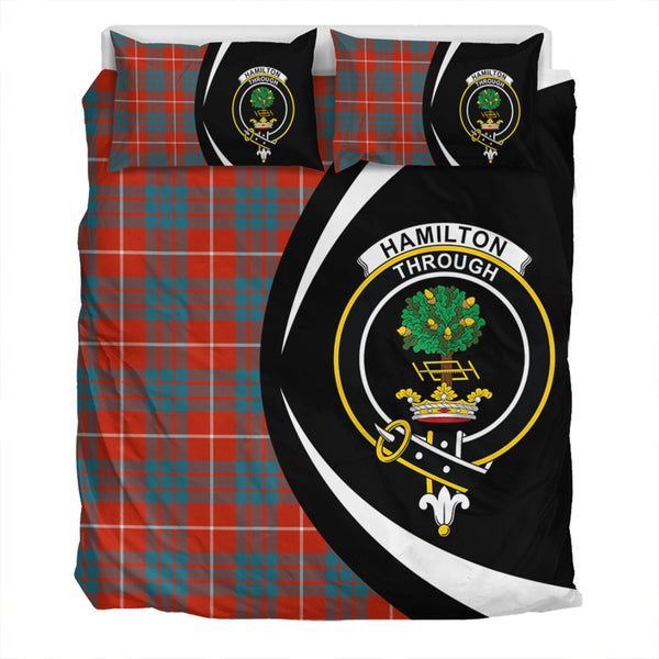 Hamilton Ancient Clan Badge Tartan Bedding Set Circle Style