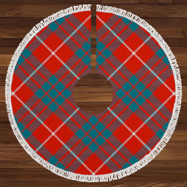 Hamilton Ancient Clan Badge Tartan Christmas Tree Skirt