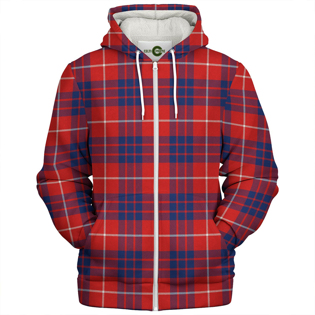 Hamilton Modern Clan Badge Tartan Sherpa Hoodie