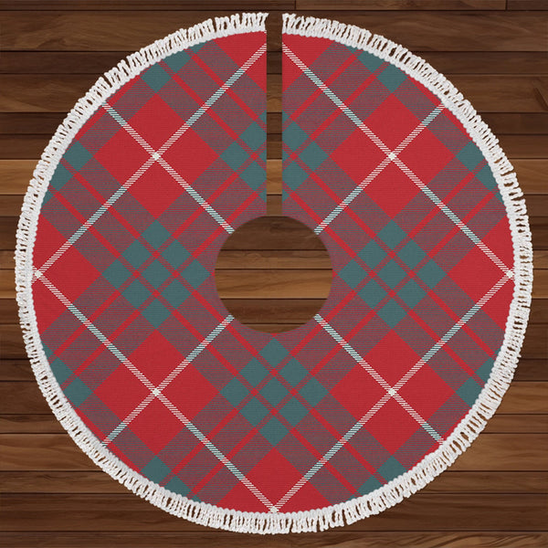 Hamilton Weathered Clan Badge Tartan Christmas Tree Skirt