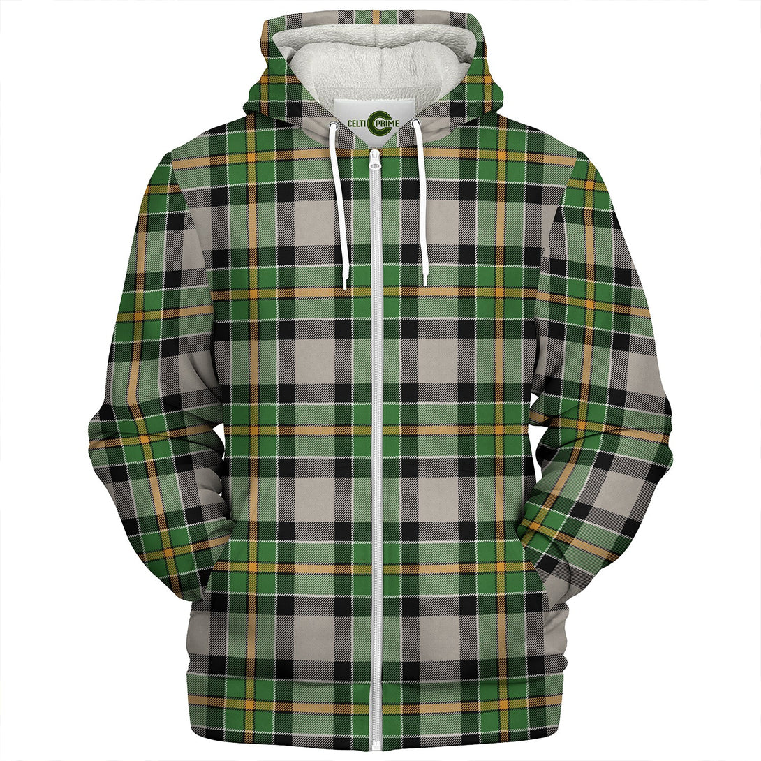 Hamilton of Brandon Ancient Clan Badge Tartan Sherpa Hoodie