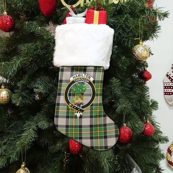 Hamilton of Brandon Ancient Clan Badge Tartan Christmas Stocking