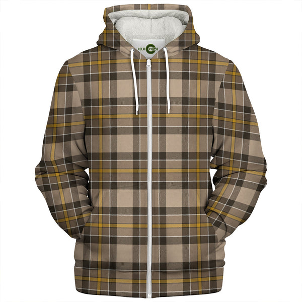 Hamilton of Brandon Weathered Clan Badge Tartan Sherpa Hoodie