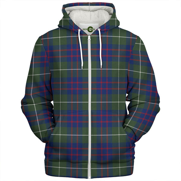 Hamilton of Clayton Modern Clan Badge Tartan Sherpa Hoodie