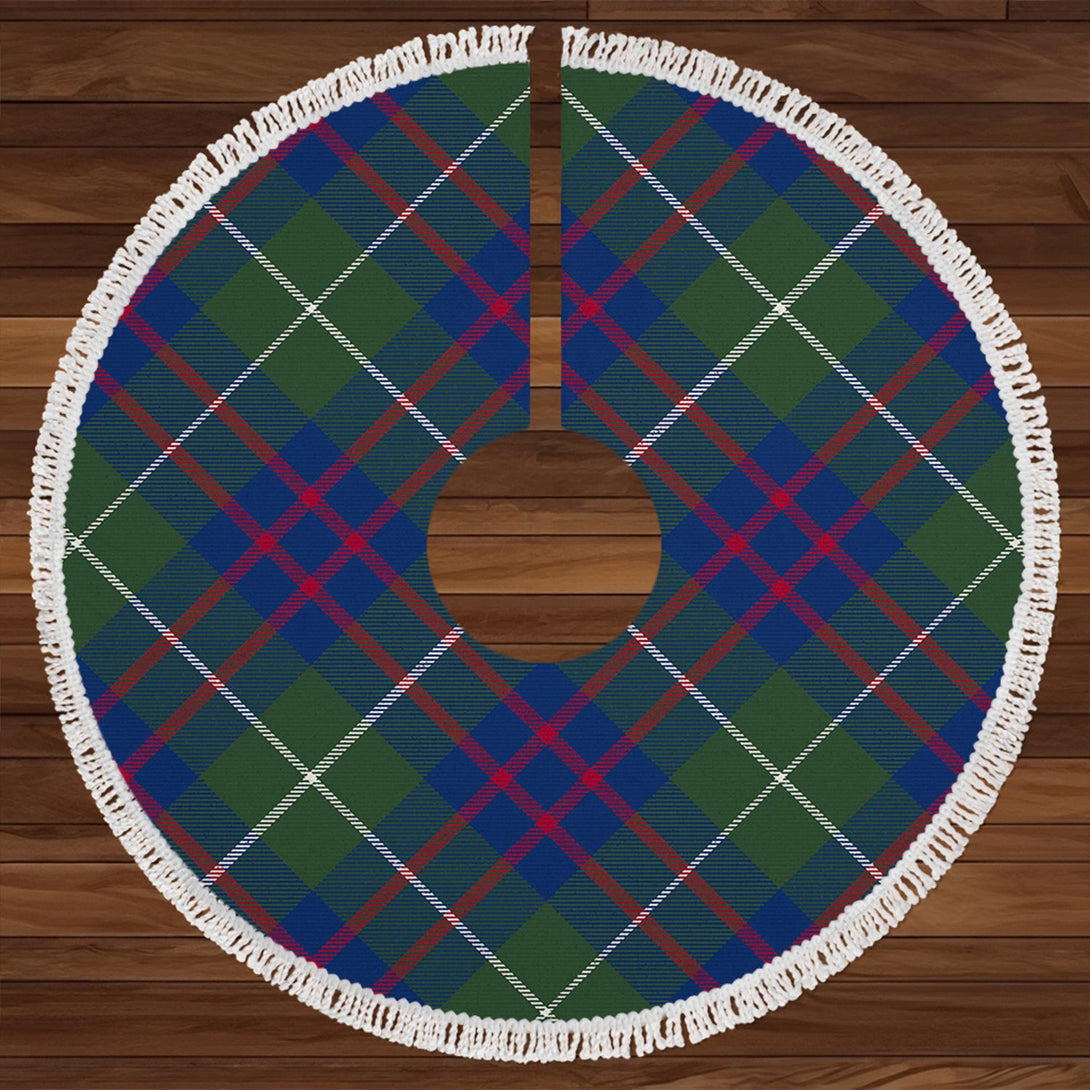 Hamilton of Clayton Modern Clan Badge Tartan Christmas Tree Skirt