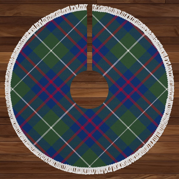 Hamilton of Clayton Modern Clan Badge Tartan Christmas Tree Skirt