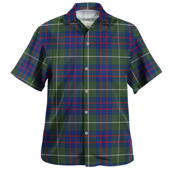 Hamilton of Clayton Modern Clan Badge Tartan Hawaiian Shirt