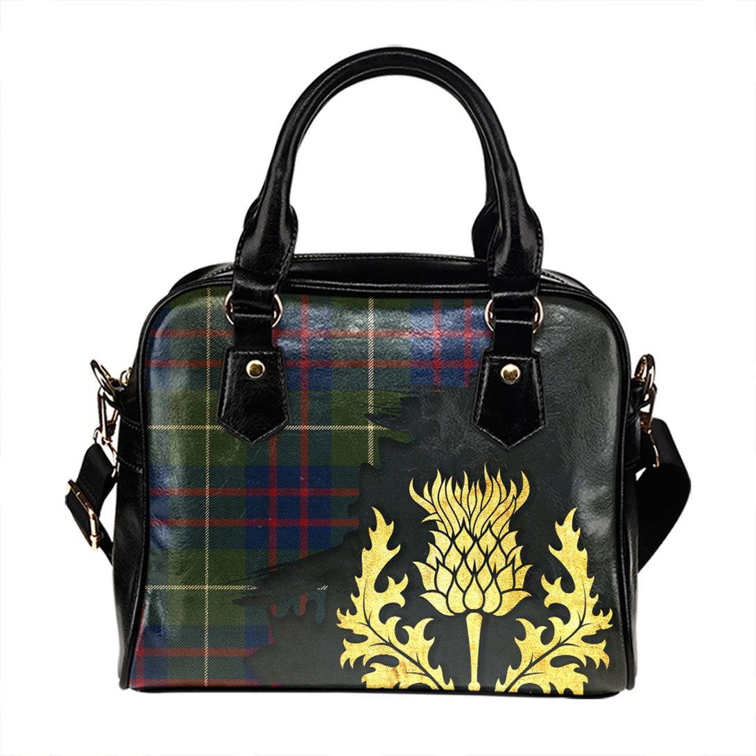 Hamilton of Clayton Modern Tartan Shoulder Handbag Thistle Oldest Style