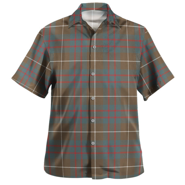 Hamilton of Clayton Weathered Clan Badge Tartan Hawaiian Shirt