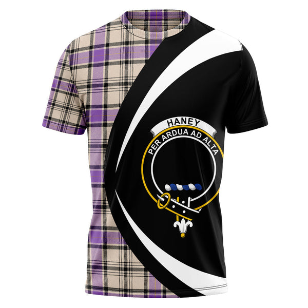 Haney Ancient Clan Badge Tartan T-Shirt Circle Style Personalized