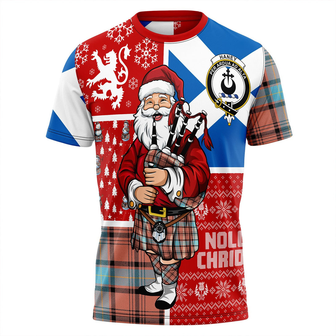 Haney Dress Ancient Clan Badge Tartan T-Shirt Scotland Christmas Santa