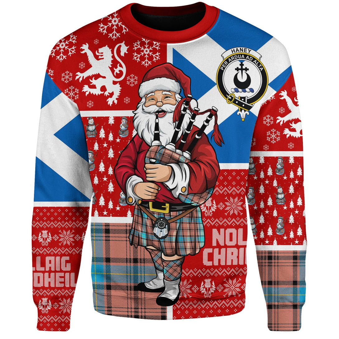 Haney Dress Modern Clan Badge Tartan Sweatshirt Scotland Christmas Santa