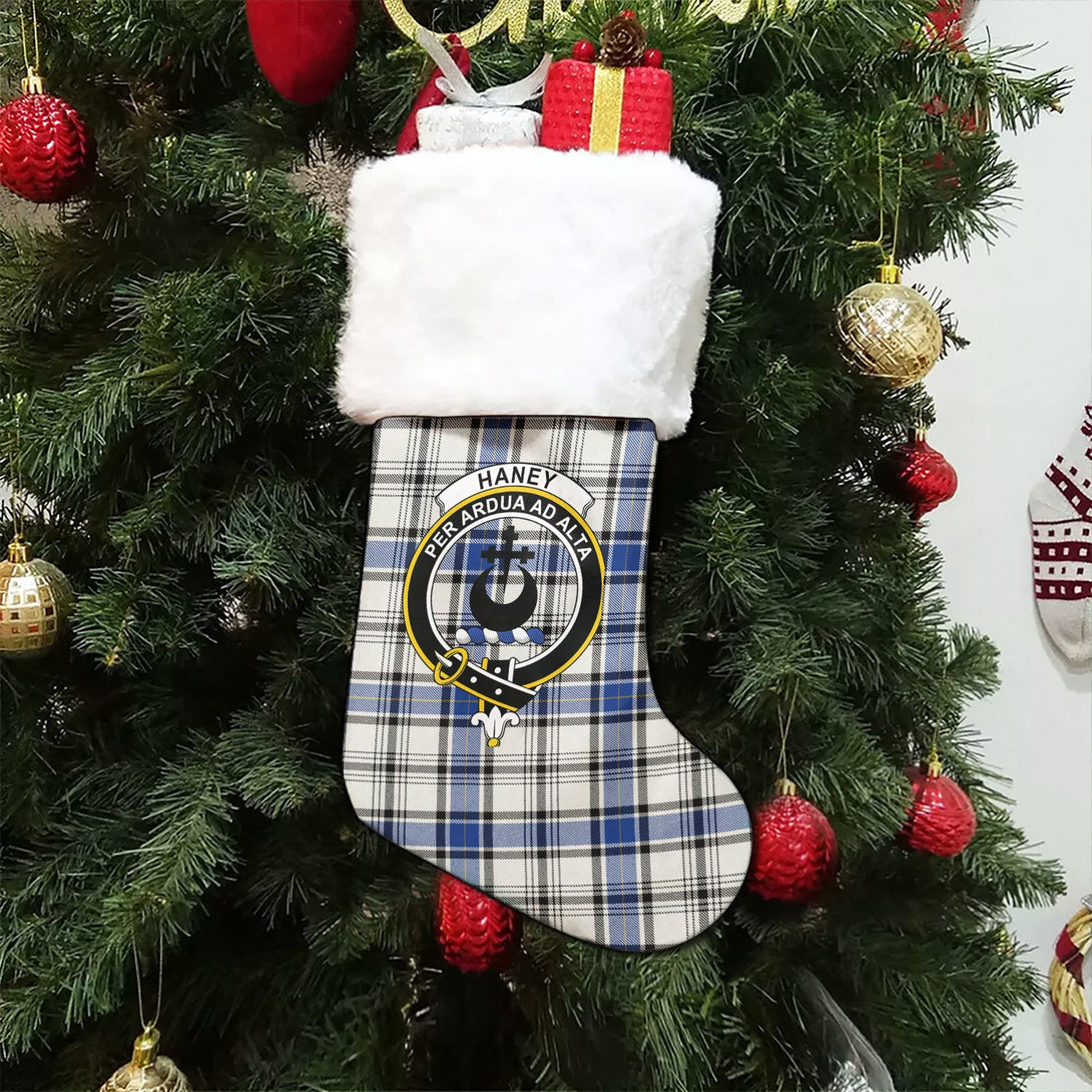 Haney Modern Clan Badge Tartan Christmas Stocking