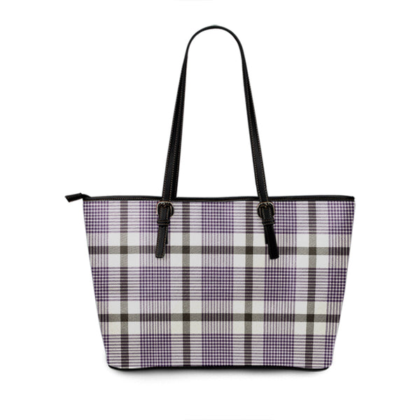 Hanna Weathered Tartan Leather Tote Bag