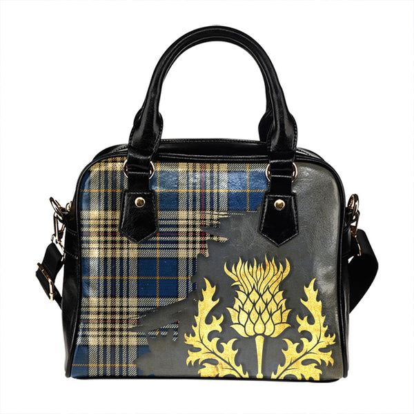 Hanna of Stirlingshire Ancient Tartan Shoulder Handbag Thistle Oldest Style