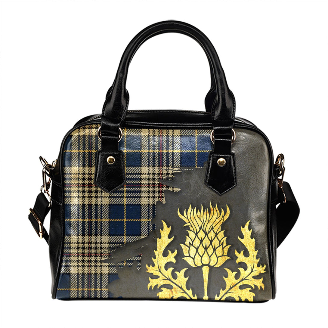 Hanna of Stirlingshire Modern Tartan Shoulder Handbag Thistle Oldest Style