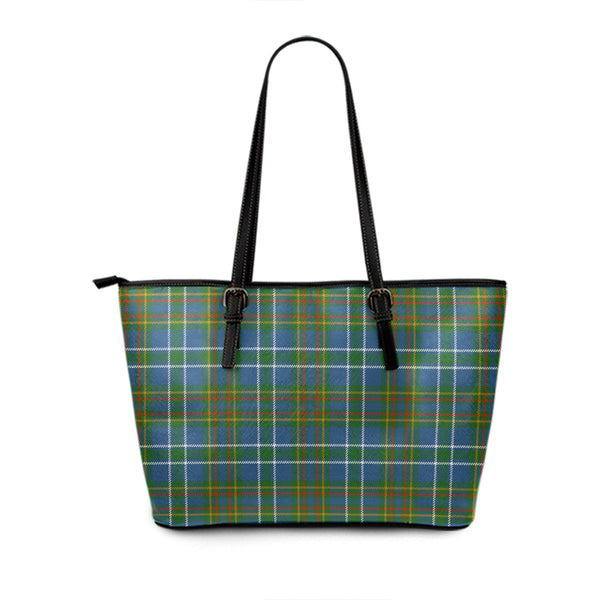 Harkness Hunting Ancient Tartan Leather Tote Bag