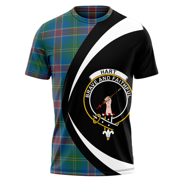 Hart Ancient Clan Badge Tartan T-Shirt Circle Style Personalized