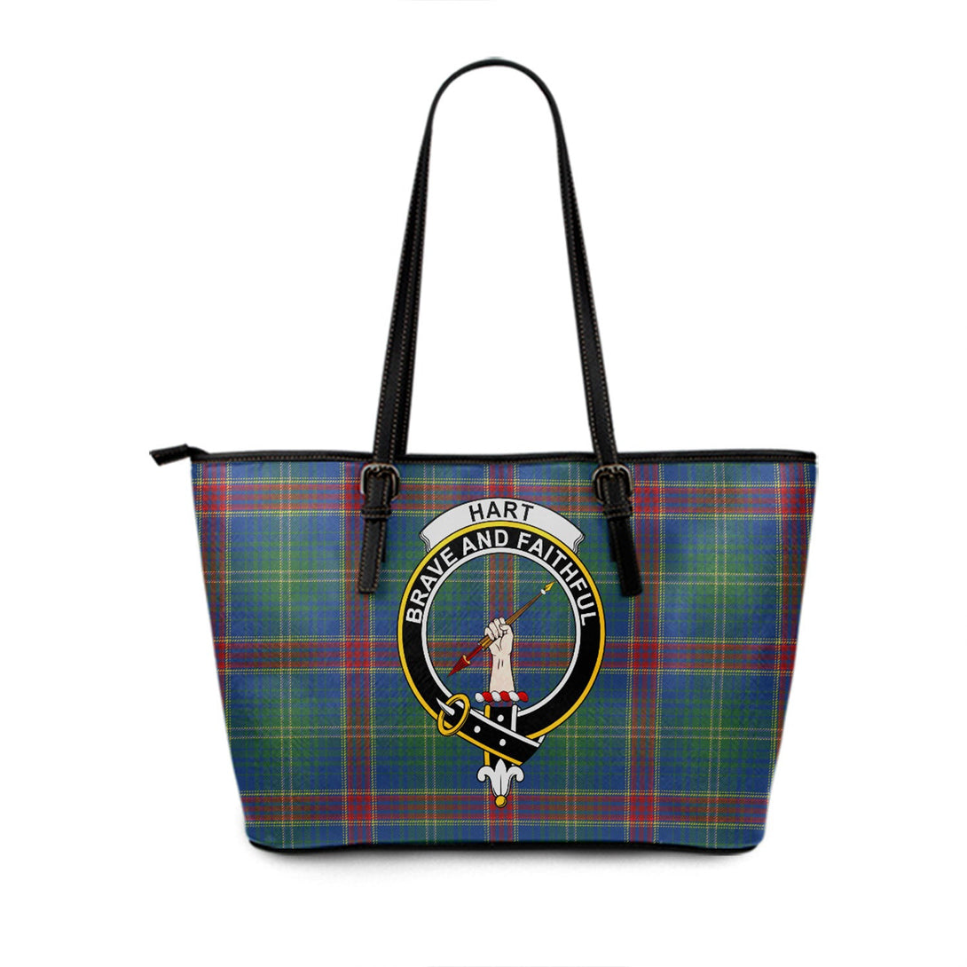 Hart Modern Clan Badge Tartan Leather Tote Bag