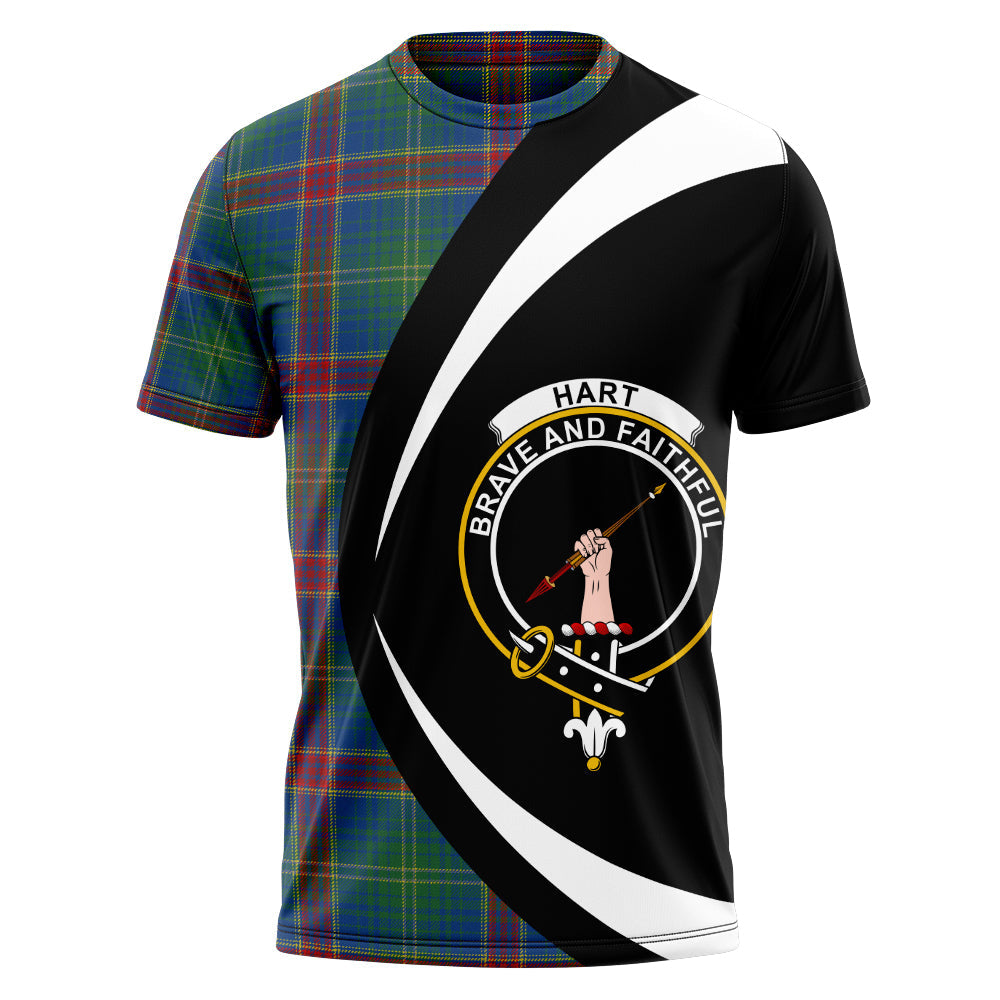 Hart Modern Clan Badge Tartan T-Shirt Circle Style Personalized