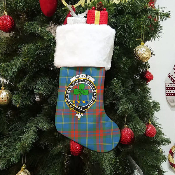 Harvey Ancient Clan Badge Tartan Christmas Stocking