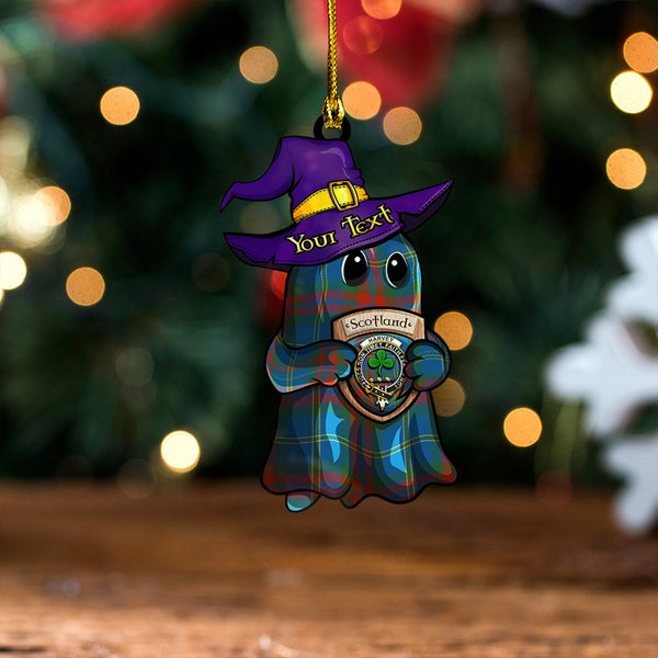 Harvey Ancient Clan Badge Tartan Wood Acrylic Ornament Halloween Ghost