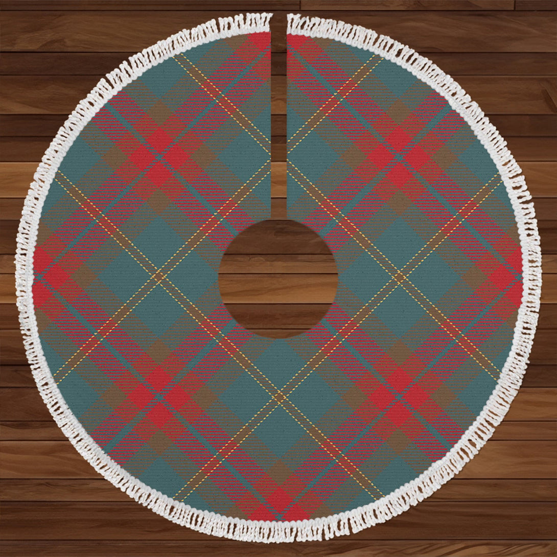 Harvey Weathered Clan Badge Tartan Christmas Tree Skirt