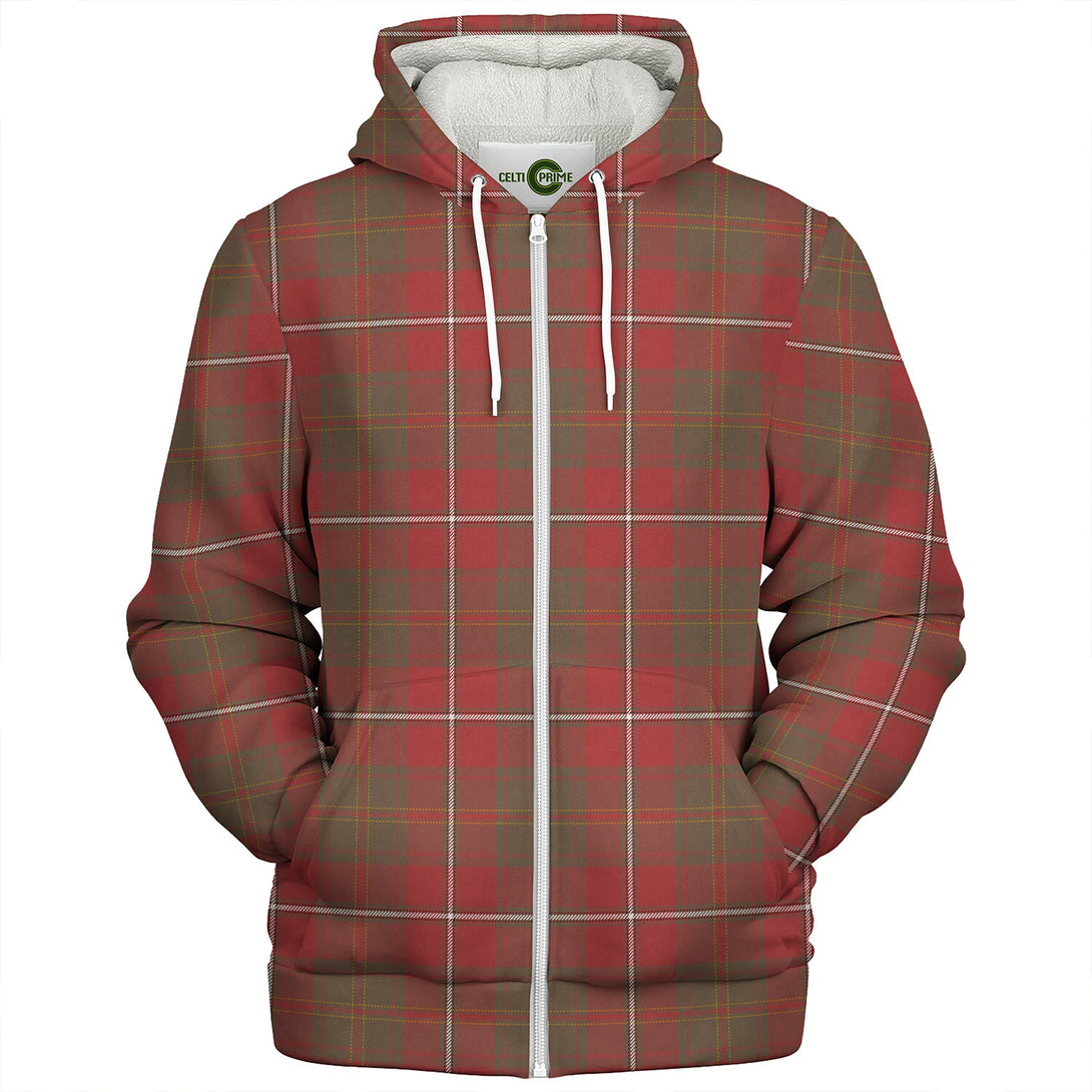 Hay Weathered Clan Badge Tartan Sherpa Hoodie