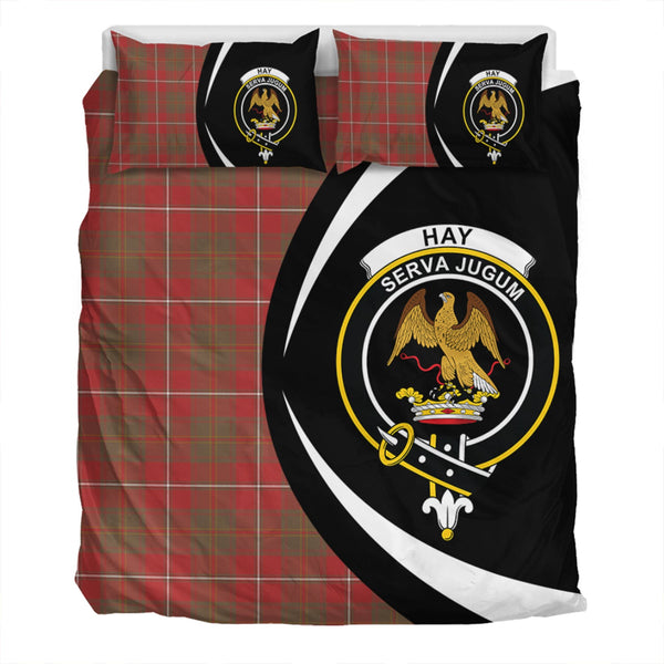 Hay Weathered Clan Badge Tartan Bedding Set Circle Style